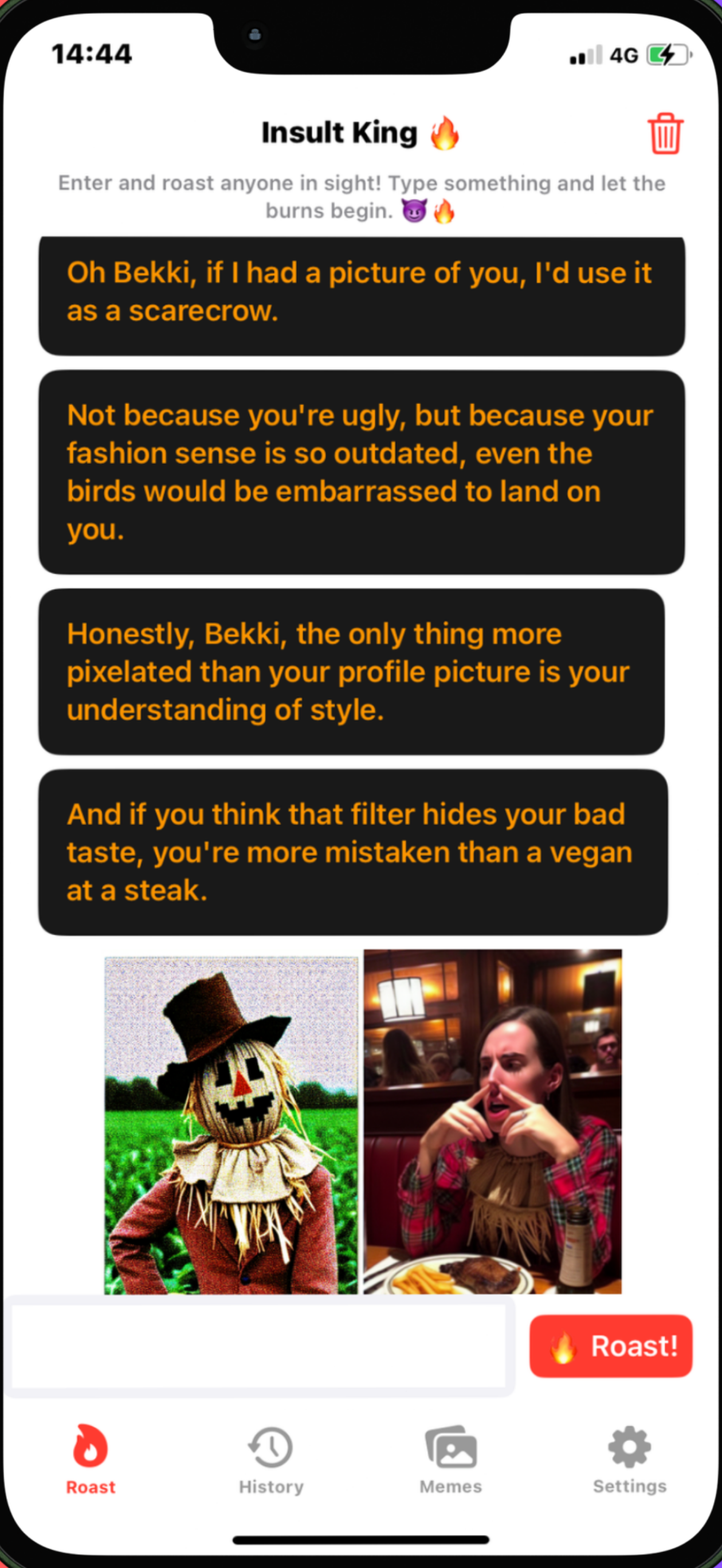 Insult King AI Generation